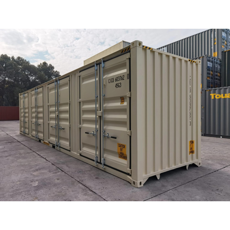 Neuer 45-Fuß high cube open side container | Maximale Lagerkapazität