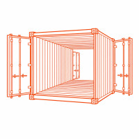 Containers double door