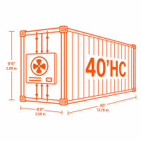 40-Fuß-HC-Reefer-Kühlcontainer geräumige und leistungsstarke