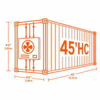 45-Fuß-High-Cube-Kühlcontainer